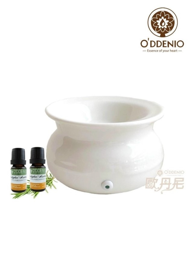 【白色】插電式恆溫陶瓷擴香石+10ml純精油2瓶